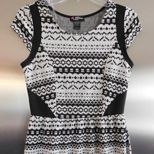 Delirious Black & White Dress